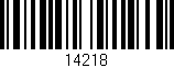 Código de barras (EAN, GTIN, SKU, ISBN): '14218'