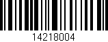 Código de barras (EAN, GTIN, SKU, ISBN): '14218004'