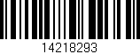 Código de barras (EAN, GTIN, SKU, ISBN): '14218293'