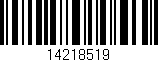 Código de barras (EAN, GTIN, SKU, ISBN): '14218519'
