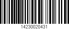 Código de barras (EAN, GTIN, SKU, ISBN): '14230020431'