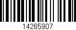 Código de barras (EAN, GTIN, SKU, ISBN): '14265907'
