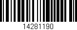 Código de barras (EAN, GTIN, SKU, ISBN): '14281190'