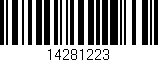 Código de barras (EAN, GTIN, SKU, ISBN): '14281223'