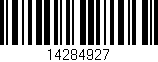 Código de barras (EAN, GTIN, SKU, ISBN): '14284927'