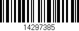 Código de barras (EAN, GTIN, SKU, ISBN): '14297385'