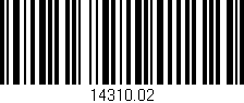 Código de barras (EAN, GTIN, SKU, ISBN): '14310.02'