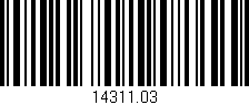 Código de barras (EAN, GTIN, SKU, ISBN): '14311.03'