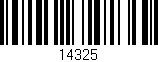 Código de barras (EAN, GTIN, SKU, ISBN): '14325'