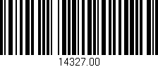 Código de barras (EAN, GTIN, SKU, ISBN): '14327.00'