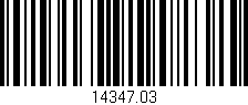 Código de barras (EAN, GTIN, SKU, ISBN): '14347.03'