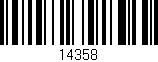 Código de barras (EAN, GTIN, SKU, ISBN): '14358'
