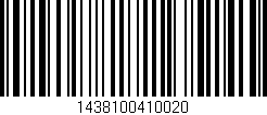 Código de barras (EAN, GTIN, SKU, ISBN): '1438100410020'