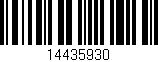 Código de barras (EAN, GTIN, SKU, ISBN): '14435930'
