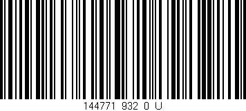 Código de barras (EAN, GTIN, SKU, ISBN): '144771_932_0_U'
