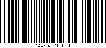 Código de barras (EAN, GTIN, SKU, ISBN): '144794_918_0_U'