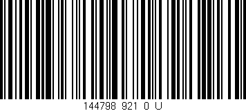 Código de barras (EAN, GTIN, SKU, ISBN): '144798_921_0_U'