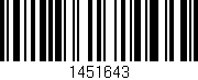 Código de barras (EAN, GTIN, SKU, ISBN): '1451643'