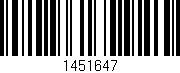Código de barras (EAN, GTIN, SKU, ISBN): '1451647'