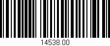 Código de barras (EAN, GTIN, SKU, ISBN): '14538.00'