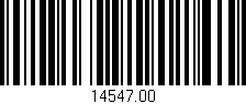 Código de barras (EAN, GTIN, SKU, ISBN): '14547.00'