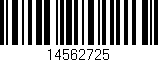 Código de barras (EAN, GTIN, SKU, ISBN): '14562725'