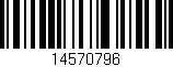Código de barras (EAN, GTIN, SKU, ISBN): '14570796'