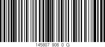 Código de barras (EAN, GTIN, SKU, ISBN): '145807_906_0_G'