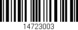 Código de barras (EAN, GTIN, SKU, ISBN): '14723003'