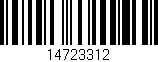 Código de barras (EAN, GTIN, SKU, ISBN): '14723312'