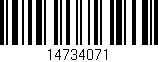 Código de barras (EAN, GTIN, SKU, ISBN): '14734071'