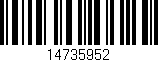 Código de barras (EAN, GTIN, SKU, ISBN): '14735952'
