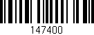 Código de barras (EAN, GTIN, SKU, ISBN): '147400'