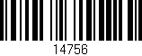 Código de barras (EAN, GTIN, SKU, ISBN): '14756'