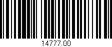 Código de barras (EAN, GTIN, SKU, ISBN): '14777.00'