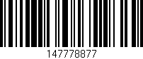 Código de barras (EAN, GTIN, SKU, ISBN): '147778877'