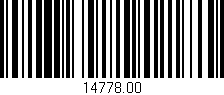 Código de barras (EAN, GTIN, SKU, ISBN): '14778.00'