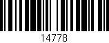 Código de barras (EAN, GTIN, SKU, ISBN): '14778'
