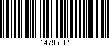Código de barras (EAN, GTIN, SKU, ISBN): '14795.02'