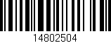 Código de barras (EAN, GTIN, SKU, ISBN): '14802504'