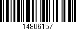 Código de barras (EAN, GTIN, SKU, ISBN): '14806157'