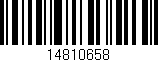 Código de barras (EAN, GTIN, SKU, ISBN): '14810658'