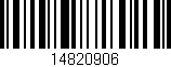 Código de barras (EAN, GTIN, SKU, ISBN): '14820906'