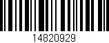 Código de barras (EAN, GTIN, SKU, ISBN): '14820929'