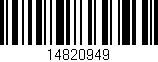 Código de barras (EAN, GTIN, SKU, ISBN): '14820949'