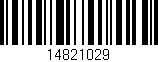 Código de barras (EAN, GTIN, SKU, ISBN): '14821029'