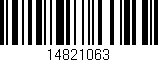 Código de barras (EAN, GTIN, SKU, ISBN): '14821063'