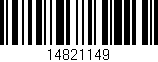 Código de barras (EAN, GTIN, SKU, ISBN): '14821149'