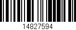 Código de barras (EAN, GTIN, SKU, ISBN): '14827594'