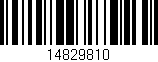 Código de barras (EAN, GTIN, SKU, ISBN): '14829810'